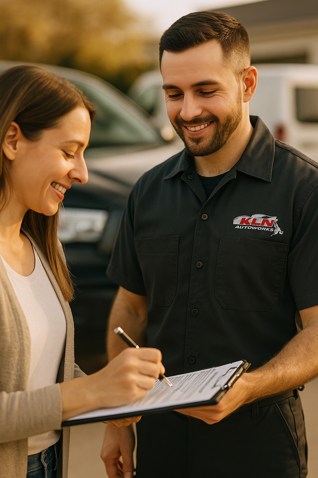 Mobile mechanic servicing a fleet vehicle